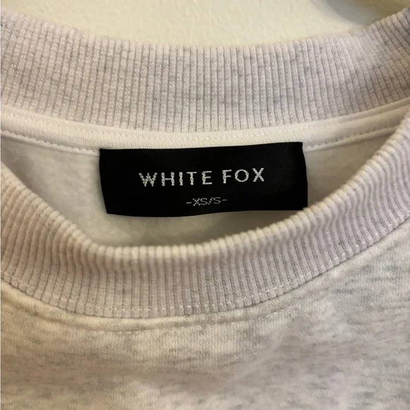 Sweet Treat White Fox Sweatshirt in Grey Marle - Picture 4 of 5